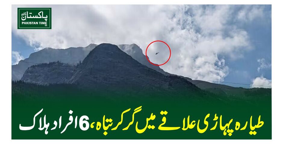 طیارہ پہاڑی علاقے میں گر کرتباہ، 6 افراد ہلاک
