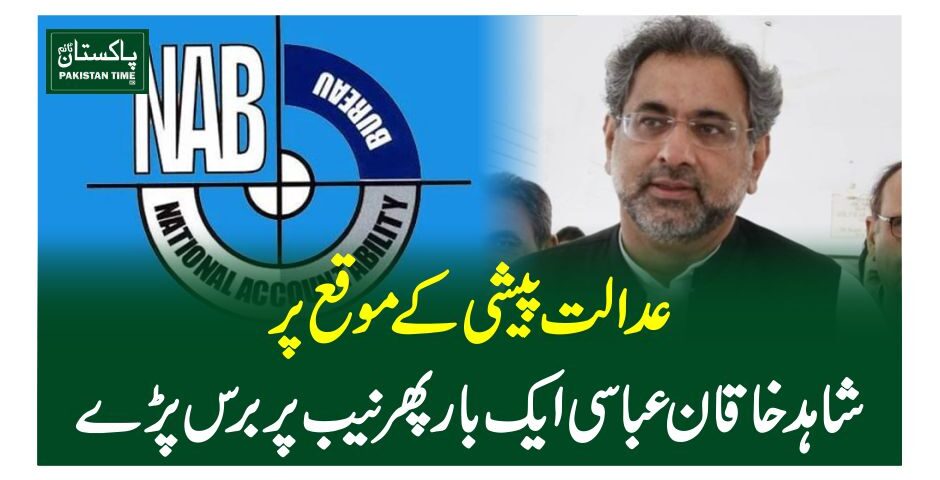 عدالت پیشی کے موقع پر شاہد خاقان عباسی ایک بار پھر نیب پر برس پڑے
