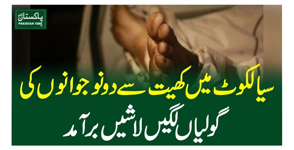سیالکوٹ میںکھیت سے دو نوجوانوں کی گولیاں لگیں لاشیں برآمد