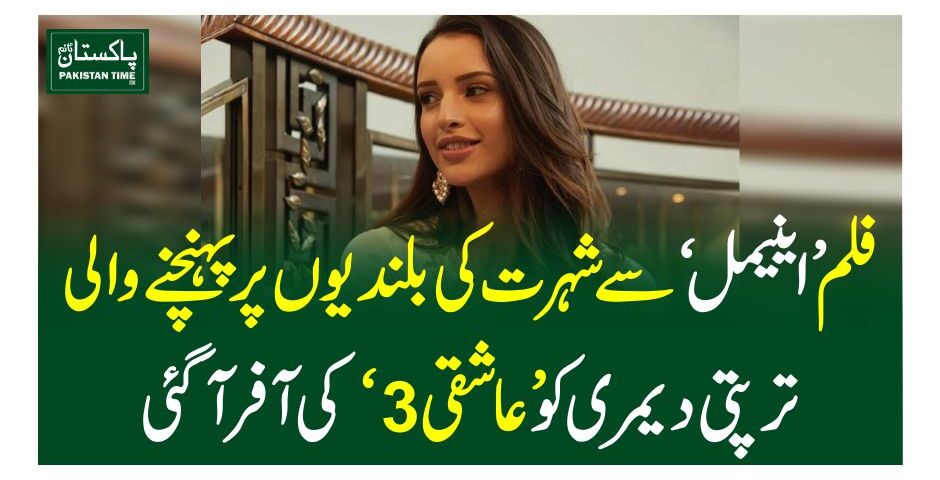 فلم ’اینیمل ‘ سے شہرت کی بلندیوں پرپہنچنے والی ترپتی دیمری کو ’عاشقی 3‘ کی آفر آگئی