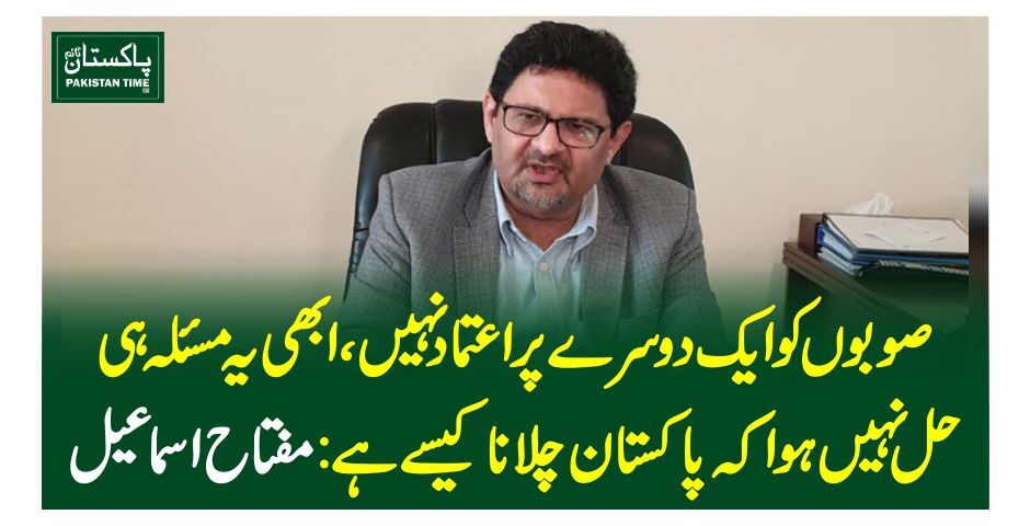 صوبوں کو ایک دوسرے پر اعتماد نہیں، ابھی یہ مسئلہ ہی حل نہیں ہوا کہ پاکستان چلانا کیسے ہے: مفتاح اسماعیل