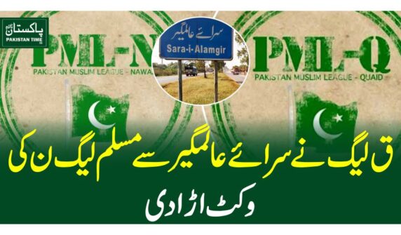 ق لیگ نے سرائے عالمگیر سے مسلم لیگ ن کی وکٹ اڑادی