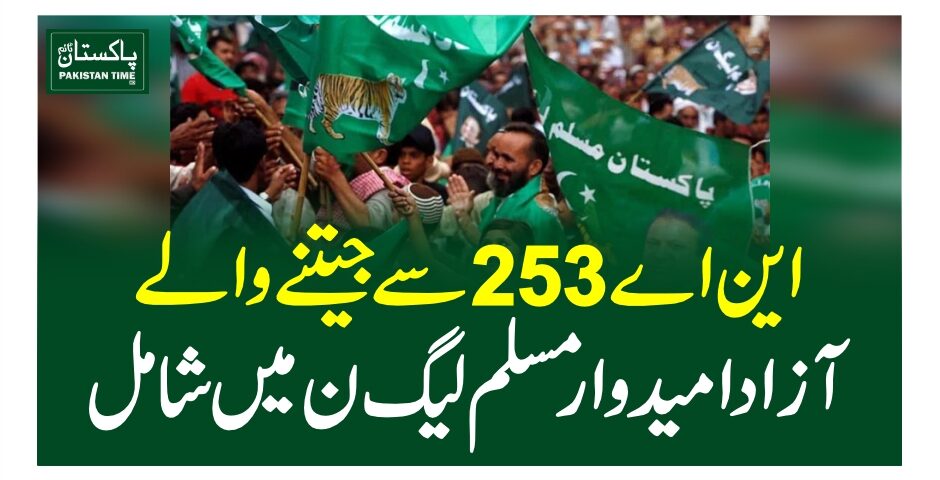 این اے 253سے جیتنے والے آزاد امیدوار مسلم لیگ ن میں شامل