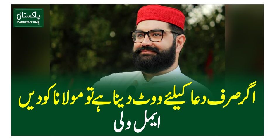 اگر صرف دعا کیلئے ووٹ دینا ہے تو مولانا کو دیں، ایمل ولی