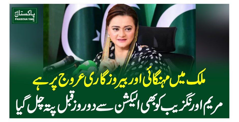 ملک میں مہنگائی اور بیروزگاری عروج پر ہے، مریم اورنگزیب کو بھی الیکشن سے دو روز قبل پتہ چل گیا