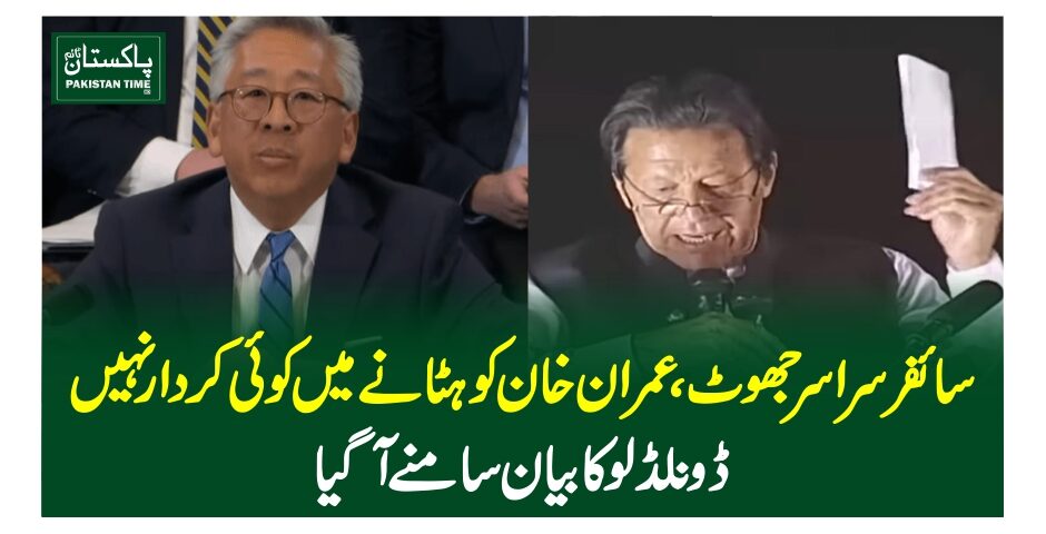 سائفر سرا سر جھوٹ، عمران خان کو ہٹانے میں کوئی کردار نہیں، ڈونلڈ لو کا بیان سامنے آگیا