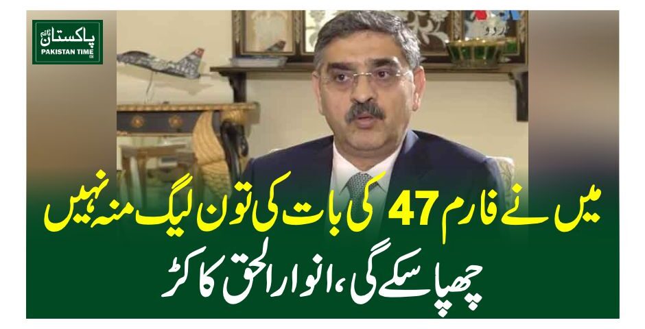 میں نے فارم 47 کی بات کی تو ن لیگ منہ نہیں چھپا سکے گی، انوارالحق کاکڑ